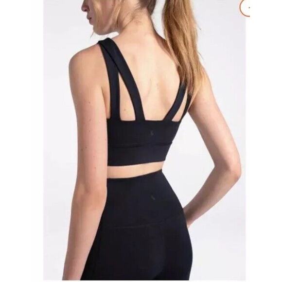 Lole Black Sports Bra. XL with padding. High neck line. NWT. - Picture 3 of 7